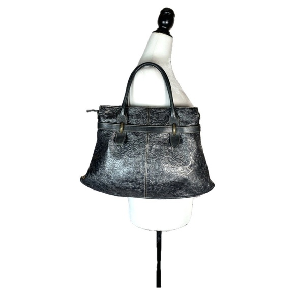 Roberta Gandolfi Made in Italy Black Leather Embossed Shoulder Bag - Picture 2 of 15